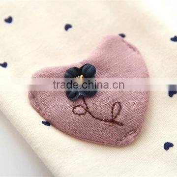 S32833W 2017 Girls Cotton Leggings Baby Girl Bow Leggings Pants Kids Heart Appliqued Pants photo-6