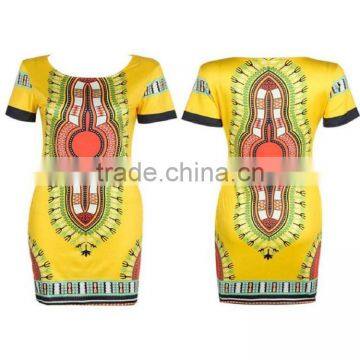Walson Women Traditional African Print Fitted Dashiki Bodycon Dress photo-6