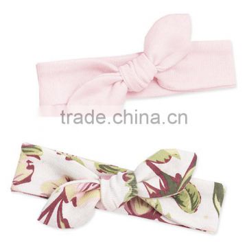 Newest 2 colors Infant Headband Cotton Baby Headband Sets With Bow Fancy Kid Bands HA90421-42