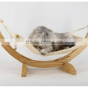 Wooden Cat Hammock With Cushion Soft Pet Bed Durable photo-5