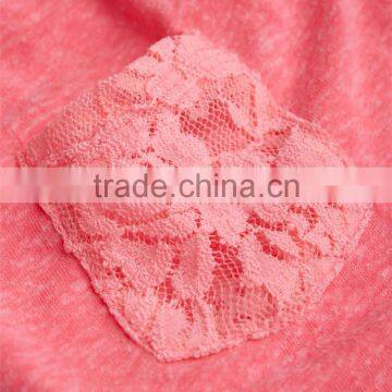 2017 Shandao New Sample Daily Wear Summer Casual Sleeveless Round Neck Slim Pocket With Lace Pink Cotton Women Tank Top photo-6