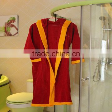 New Brand 100% Cotton Velour And Terry Bath Robe With Logo