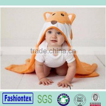 Luvable Friends Animal Face Hooded Woven Terry Baby Towel