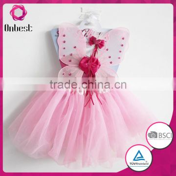 Hot selling wedding dresses with butterfly pink tutu skirt / fairy wing/magic wand for party for tutu costume