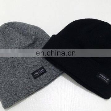 Wholesale Grey Men's Knit Slouch Beanie photo-6