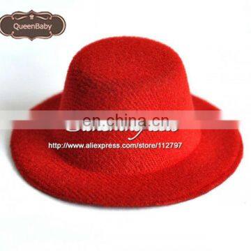 Red 2013 Hot Sale Promotion Cute 4" Mini Top Hat Baby Hats Felted Wool on sunshine field