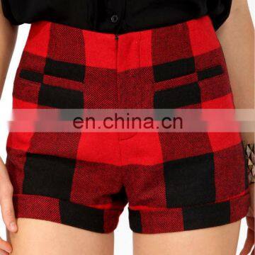 Cuffed Buffalo Plaid Shorts CSS0061