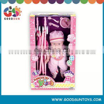 New stuffed baby doll with stroller set wholesale baby stroller toys from China