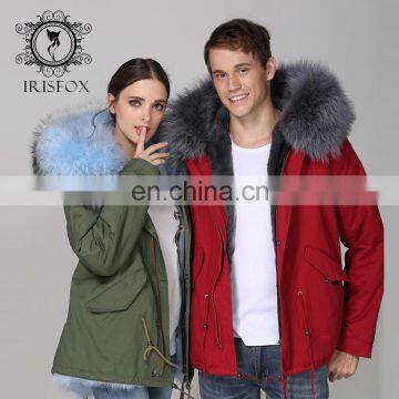 New arrival 2016 winter warm hot selling raccoon hair hooded fur coat