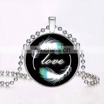 New Style Fashion Leather Love Luminous Chain Pendant Necklace