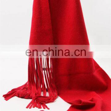 2017 Plain Woven Woolen Autumn Winter Women Neck Warm Pashmina Scarf Shawl Long Fringes Fashionable Cashmere Scarves photo-4