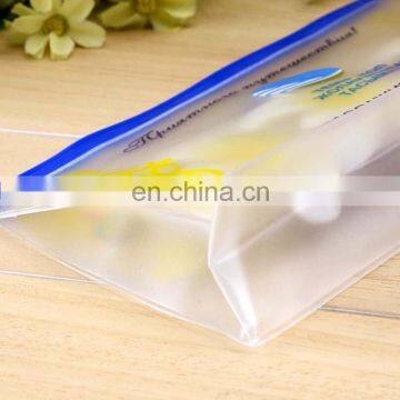 Customized Flat Bootom Reusable Frosting Pen Packaging Pvc Zipper Bag/ Plastic Poly Bag With Zipper photo-3
