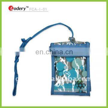 Drawstring transparent PVC card holder