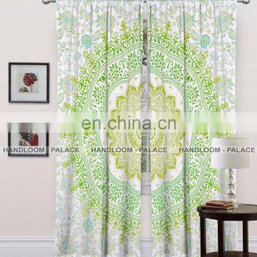 Ombre Mandala Window Curtain Home Decor Luxry Cotton Curtain