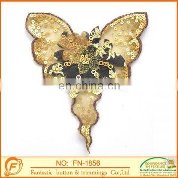 handmade butterfly sequins collar for women garments