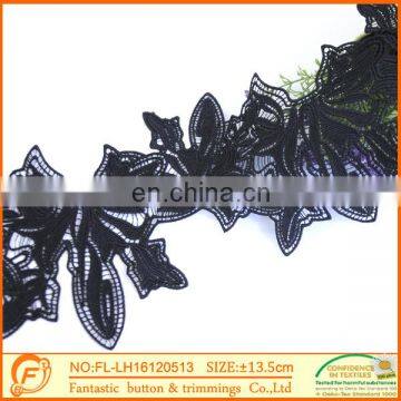 Trimming laces Multi-function Black Fabric Lace Leaf Wholesale Lace