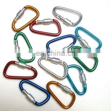 2015 novelty bulk fashion carabiner hook with webbing and key ring wholesale