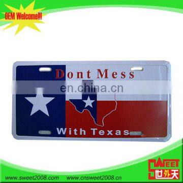 metal cmyk printing embossing license plate