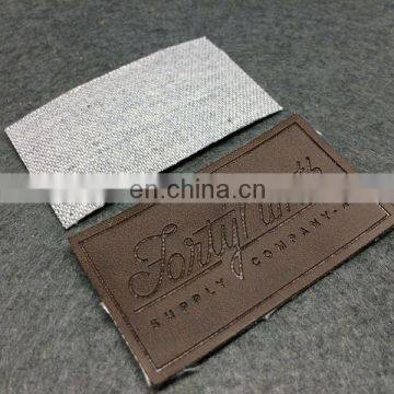 Custom Fashion Collection Shiny PU Metal Logo Tags Fake Designer Jeans Labels Leather Patches For Luggage Handbag Clothing Pants photo-4