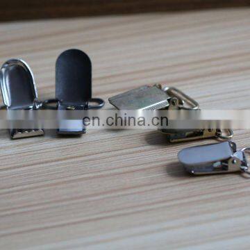 Fashion custom metal suspender clips/soother clip suspender buckle clips for Garments