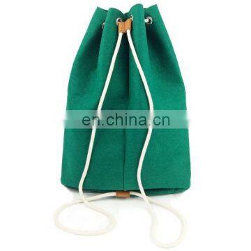 Custom Fashion Laptop Felt Backpack With Leather Shoulder Strap photo-6