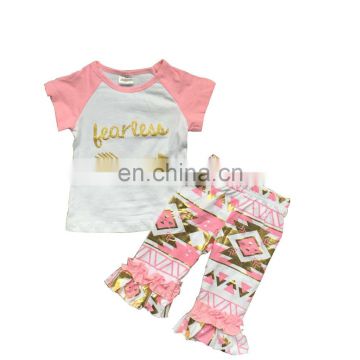 Yifan aztec pant apparel outfits baby girl's boutique clothes set