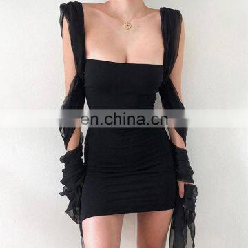 LAITE D2177 Amazon Hot Sales Soft Off-shoulder Backless Casual Dresses Women Fashion Bodycon Sexy Dresses photo-6