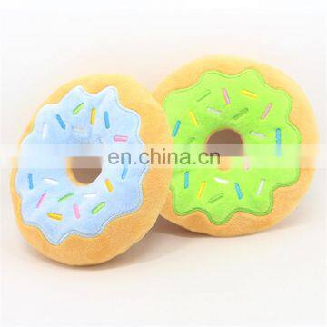 15cm Diameter Squeaky Eco Friendly Plush Doughnut Dog Toy photo-4