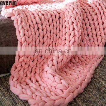 Top Quality Super Chunky Merino Wool Yarn Plaid Blanket With Photos and Pictures photo-5
