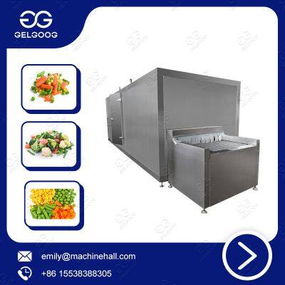 Frozen Vegetable And Fruit Production Line Iqf Tunnel Freezer Equipment Automatic Belt Freezer For Seafood