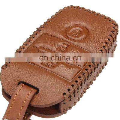 3 Button Leather Car Remote Key Case Cover Protector Holder For Kia KX3 KX5 K3S RIO Ceed Cerato Optima K5 Sportage Sorento photo-3