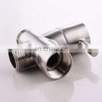 Traditional 3-way double outlet zinc chrome angle valve