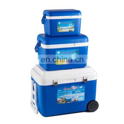 8L 20L 50L Set Plastic Outdoor Camping  Ice Cooler Box With Wheels