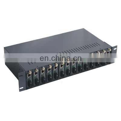 2u rack 14 slots media converter chassis