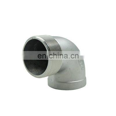 304 316L stainless steel pipe fitting 90 degree forging female and male connection thread bsp elbow