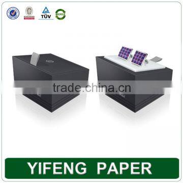 Luxury Velvet Black White Cardboard Paper Gifts Cufflink Box photo-2