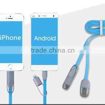 MOFi 2015 Hottest 1 Meter 2 in 1 Data Cable for Android and IPhone photo-5