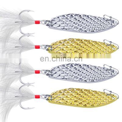 Luya sequins waterway bait cross-border freshwater fishing cockpit bass lure bait wholesale spoon blank fishing lure