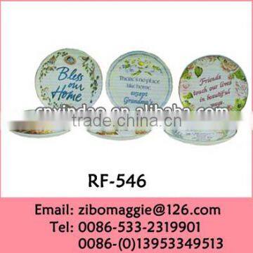 Zibo Made Hot Sale Ceramic Decoration Dinner Plate with Round Shape for Ceramic Burner Plate