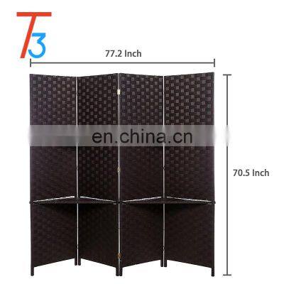 4 Panel Sliding Wall Partitions Movable Room Divider Screen photo-4