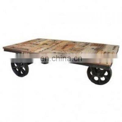 wooden rectangle center table