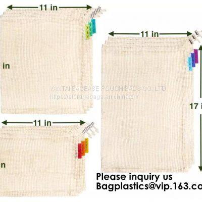 Organic Pure Cotton String Net Tote Shopping Bag With Long Handle Durable Washable Logo Customize Shopping Handbag Large photo-3