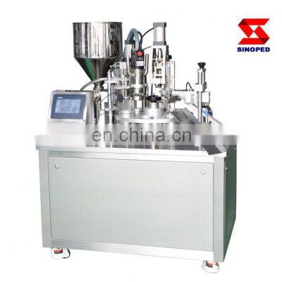 Semi-auto soft tube filling sealing machine for pharmacy cosmetic and food