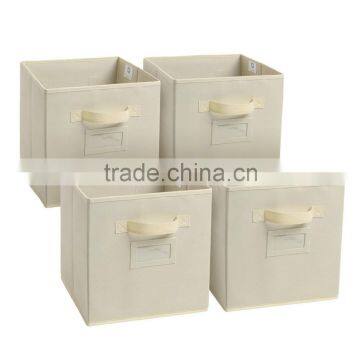 Foldable Fabric Storage Box, Folding Basket Set of 4