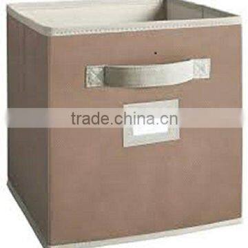 Non-woven fabric storage boxes ,storage Fabric Drawer with small label holder