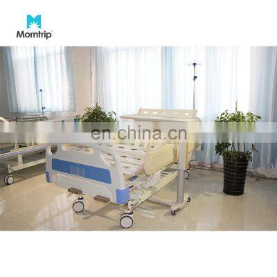 Cheap China Factory Adjustable Hospital 2 Cranks 2 Functional Clinic Medical Patient Hospital ICU Bed with Foam Mattress