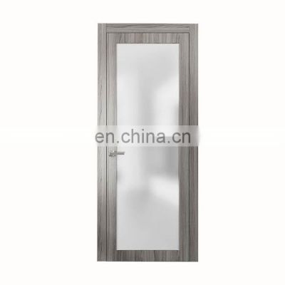 Premium office bedroom bathroom solid wooden fiberglass contemporary grey internal modern sliding door