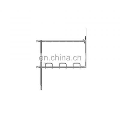 Durable Wall Mounted Bathroom Shower Wire Rack With Adhesive Magic Sticker Metal Single-Layer Storage Holders & Racks photo-3