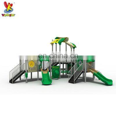 Outdoor Children Plastic Slide Amusement Park Rides Playground Games Playsets Equipment with LLDPE PE Board for Preschool