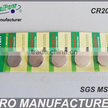 3v lithiun cr2016 battery with high quality